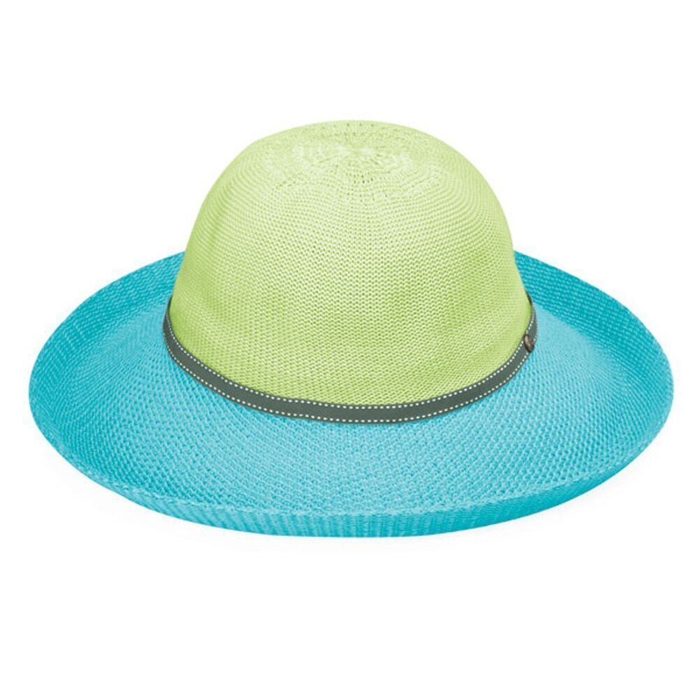 7923 Wallaroo ’s Victoria Two-Toned Sun Hat Lime/Turquoise – UPF 50+ UV